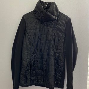 Black Athletic Zip-Up Jacket